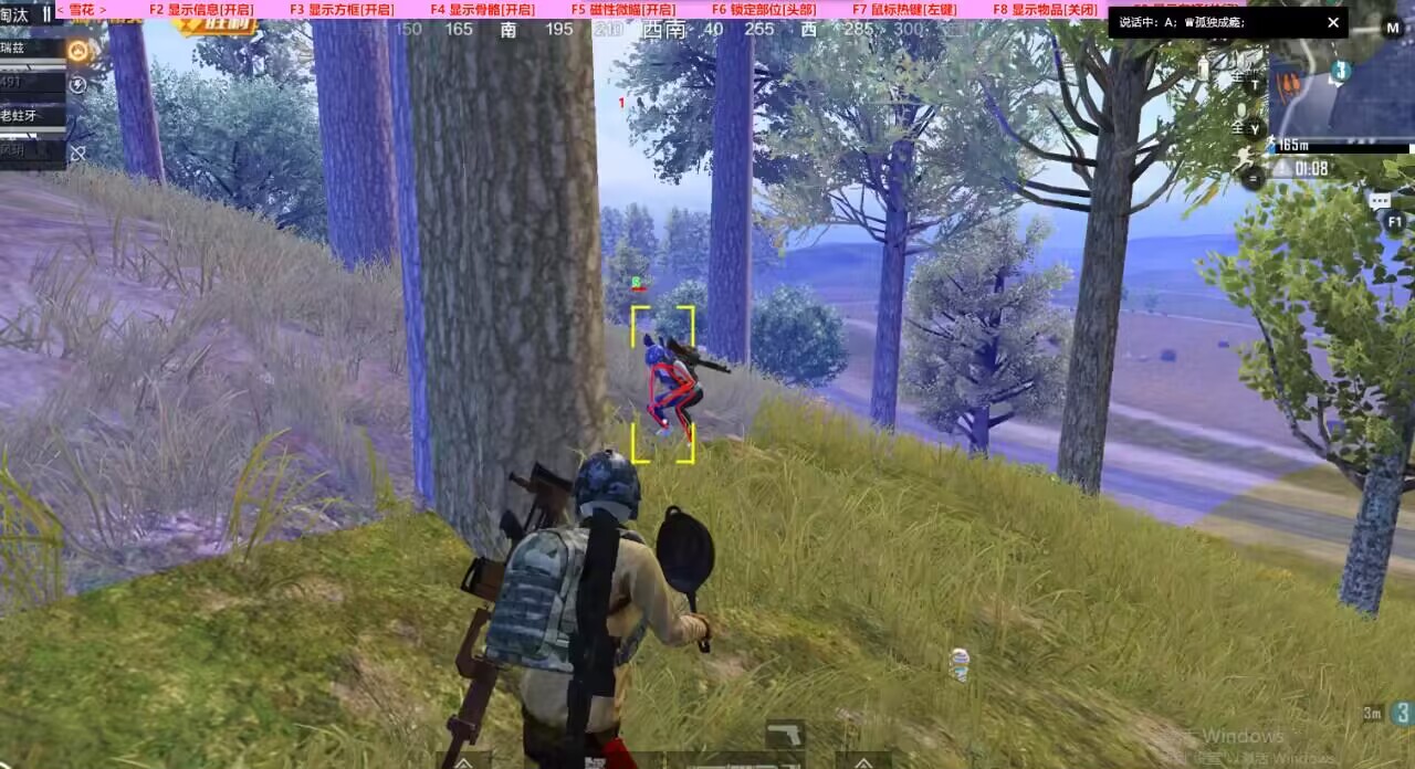 和平精英辅助【咪鸭容器直装】直播防录屏 漏打自瞄 人物透视 方框射线 人物距离 人物血条